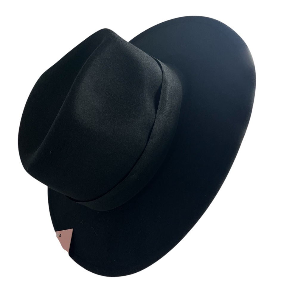 Black, Red bottom wide brim Panama felt,Fedora,Rancher Hat,Unisex,OS, NWT - Picture 4 of 10